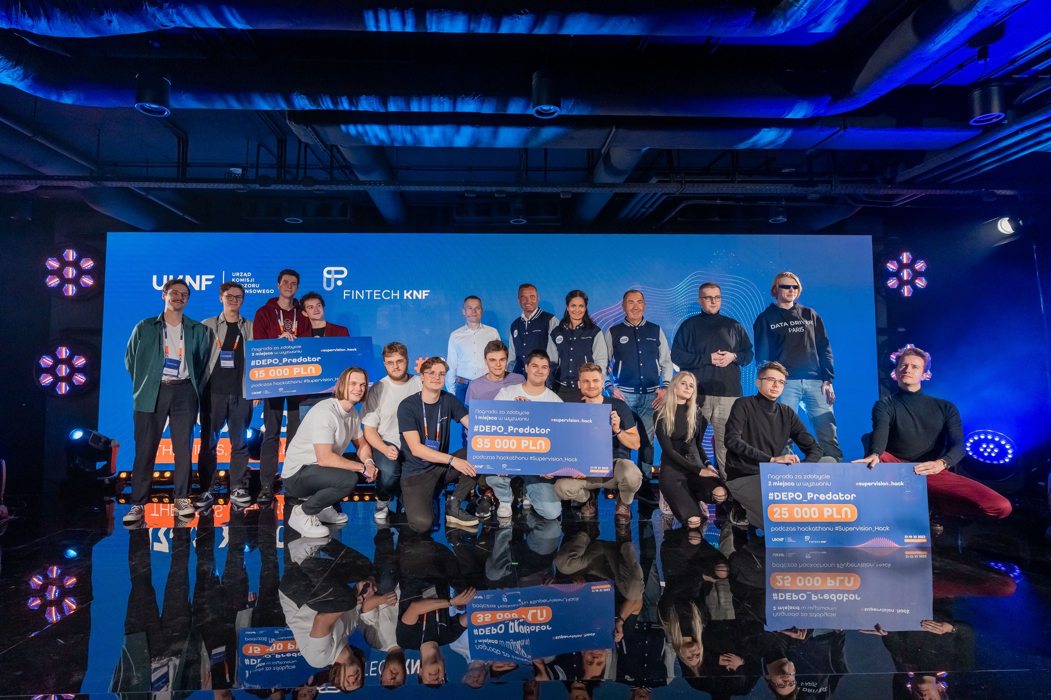 Supervision Hack 3 winning team celebration with trophy and certificates